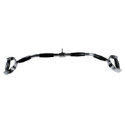 34" Chrome Pro Style Lat Bar with Rubber Ergo Grips Revolving