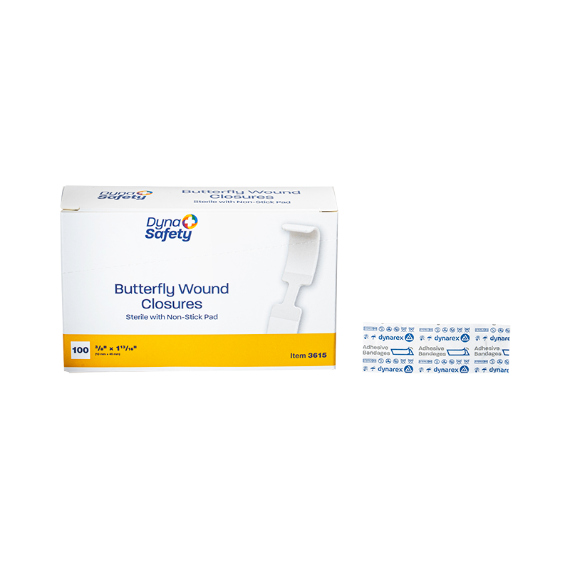 Butterfly Wound Closure - Sterile, 3/8" x 1 13/16" - 100 pcs per Box/24 Boxes per Case