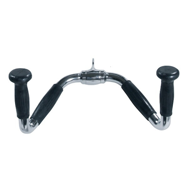 Multi-Exercise Chrome Bar with Rubber Ergo Grips Revolving