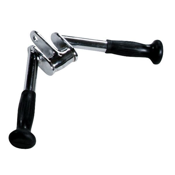 Triceps Full-Extension Chrome Bar with Rubber Ergo Grips Revolving