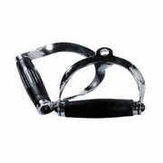 Deluxe Stirrup Chrome Handle with Rubber Ergo Grips Nylon Bushings