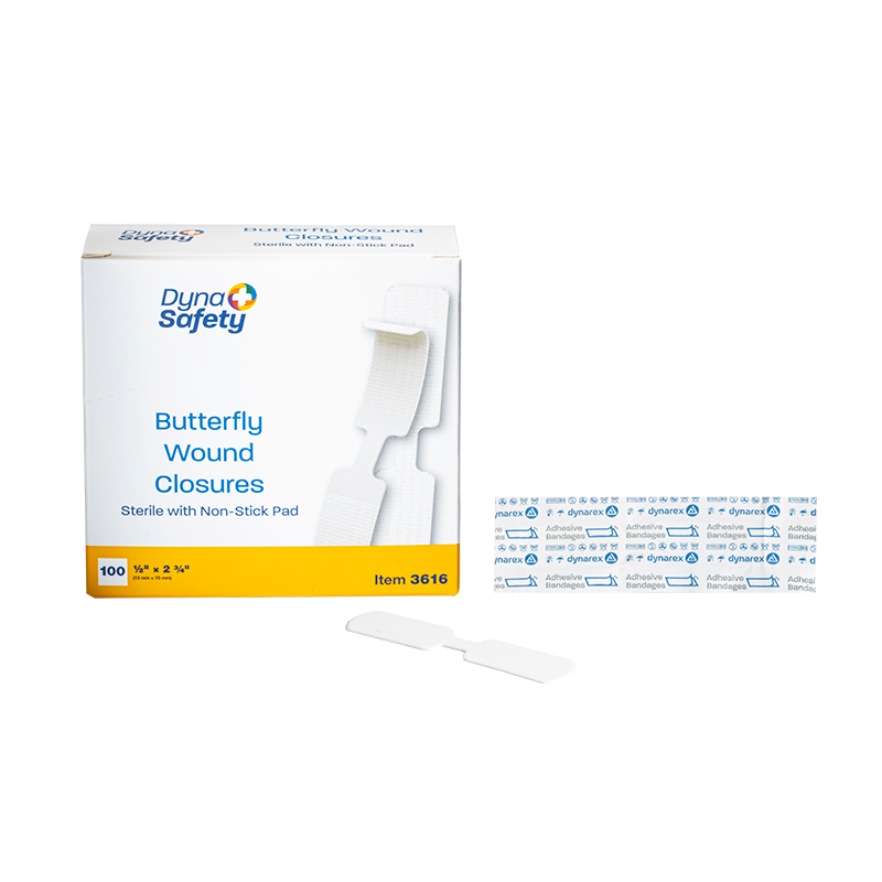 Butterfly Wound Closure - Sterile, 1/2" x 2 3/4" - 100 pcs per Box/24 Boxes per Case
