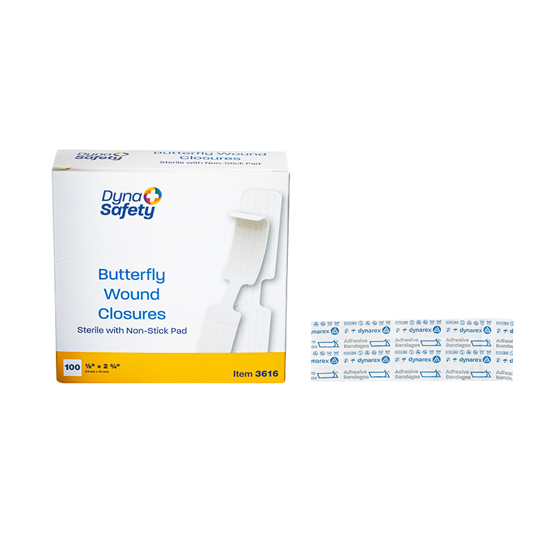 Butterfly Wound Closure - Sterile, 1/2" x 2 3/4" - 100 pcs per Box/24 Boxes per Case