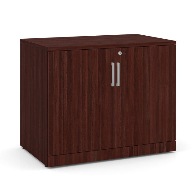 OfficeSource Laminate Storage Cabinet - Mahogany