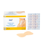 Flexible Fabric Adhesive Bandages - Sterile, 1 3/4" x 3" (Fingertip) - 100 pcs per Box/24 Boxes per Case
