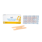 Flexible Fabric Adhesive Bandages - Sterile, 1 1/2" x 3" (Knuckle) - 8 pcs per Box/100 Boxes per Case