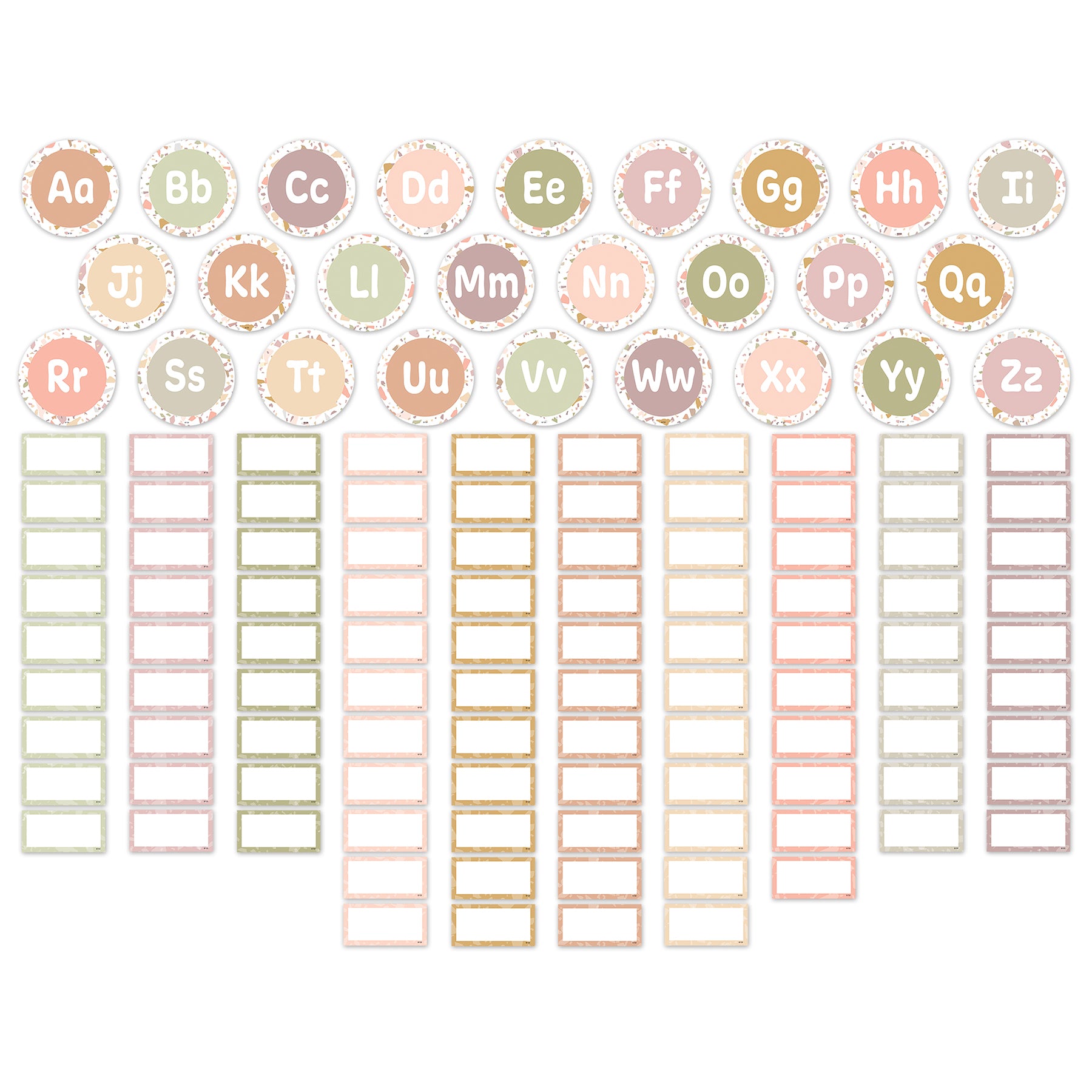 Terrazzo Tones Word Wall Bulletin Board Set, 125 Pieces