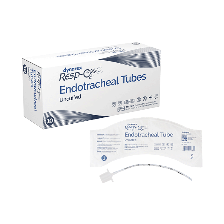 Endotracheal Tubes - Uncuffed, 2.0mm, 10 Quantity per Case