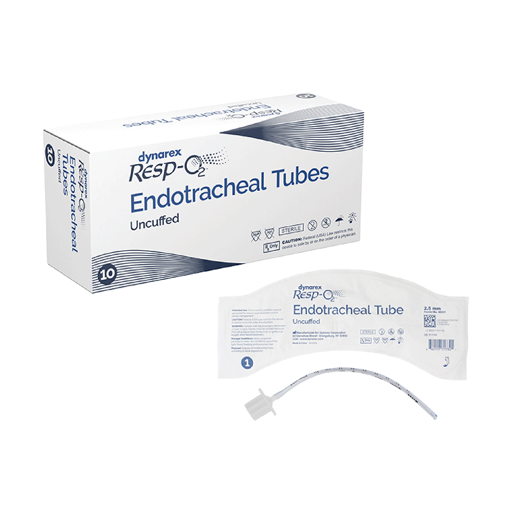 Endotracheal Tubes - Uncuffed, 2.5mm, 10 Quantity per Case