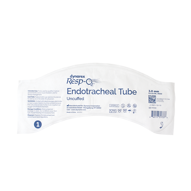 Endotracheal Tubes - Uncuffed, 3.0mm, 10 Quantity per Case