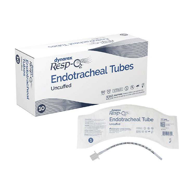 Endotracheal Tubes - Uncuffed, 3.5mm, 10 Quantity per Case