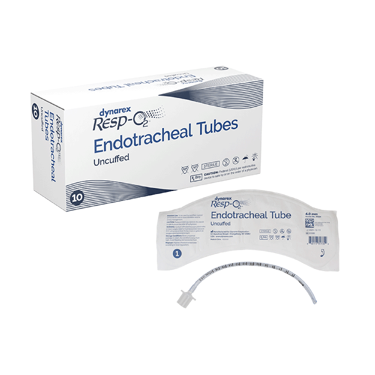Endotracheal Tubes - Uncuffed, 4.0mm, 10 Quantity per Case