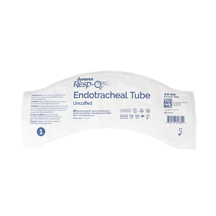 Endotracheal Tubes - Uncuffed, 4.0mm, 10 Quantity per Case