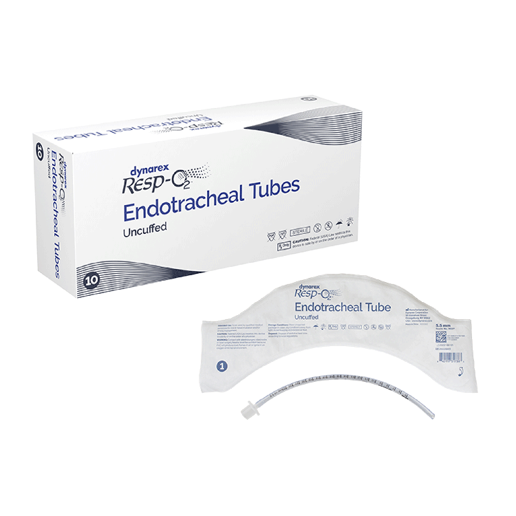 Endotracheal Tubes - Uncuffed, 5.5mm, 10 Quantity per Case