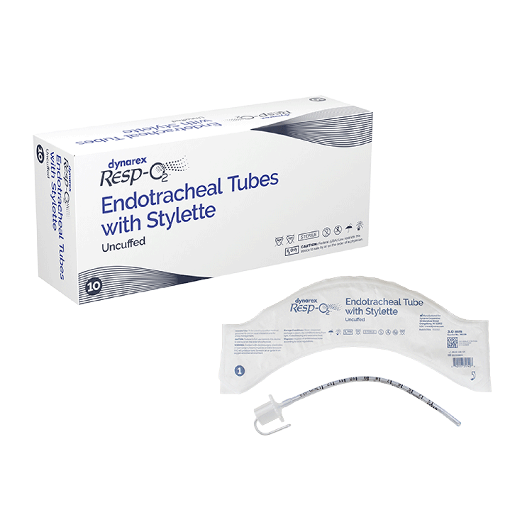 Endotracheal Tubes with Stylette - Uncuffed, 3.0mm, 10 Quantity per Case