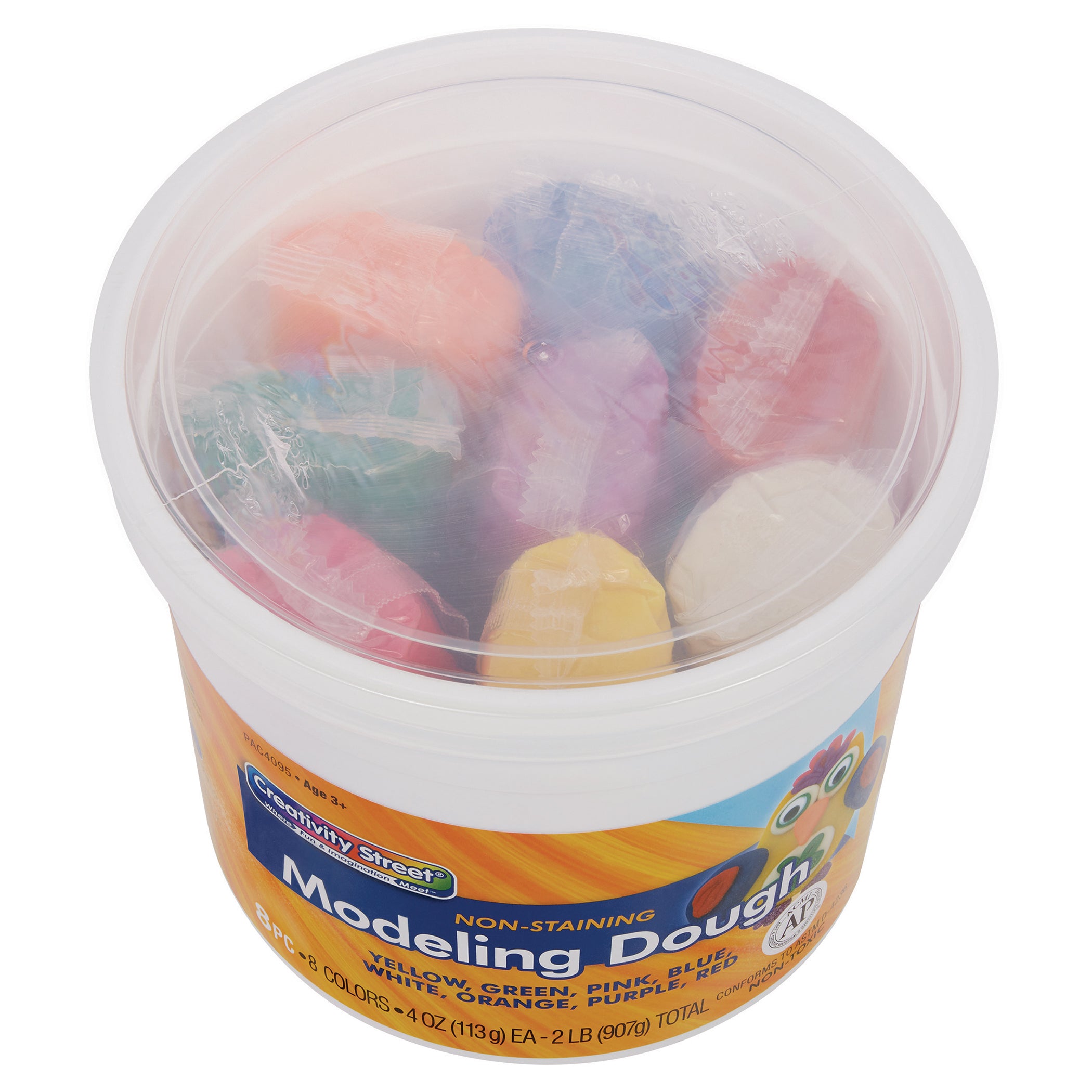 Modeling Dough, 8 Assorted Colors, 4 oz. Per Piece, 8 Pieces