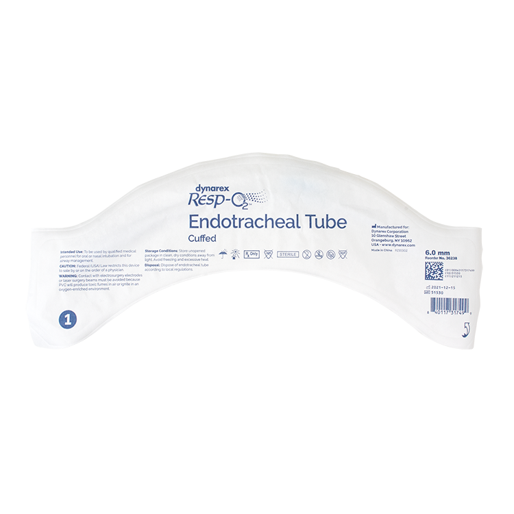 Endotracheal Tubes - Cuffed, 6.0mm, 10 Quantity per Case
