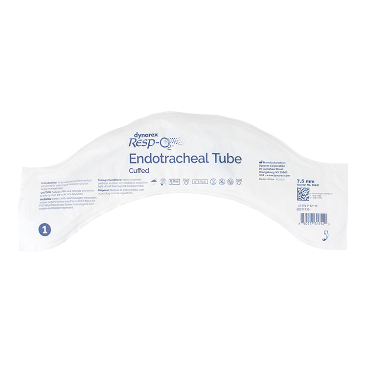 Endotracheal Tubes - Cuffed, 7.5mm, 10 Quantity per Case