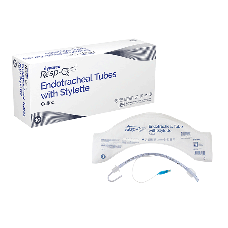 Endotracheal Tubes with Stylette - Cuffed, 6.5mm, 10 Quantity per Case