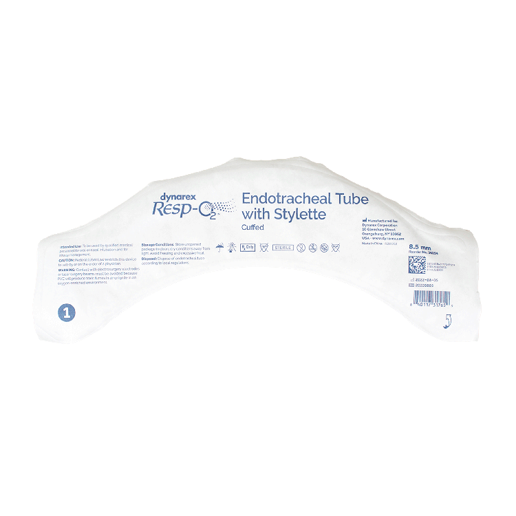 Endotracheal Tubes with Stylette - Cuffed, 8.5mm, 10 Quantity per Case