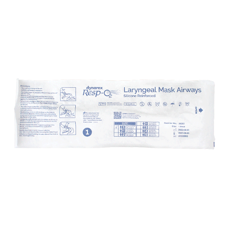 LMA (Laryngeal Mask Airway) - Silicone, Reinforced, 1.0mm - 5 per Case