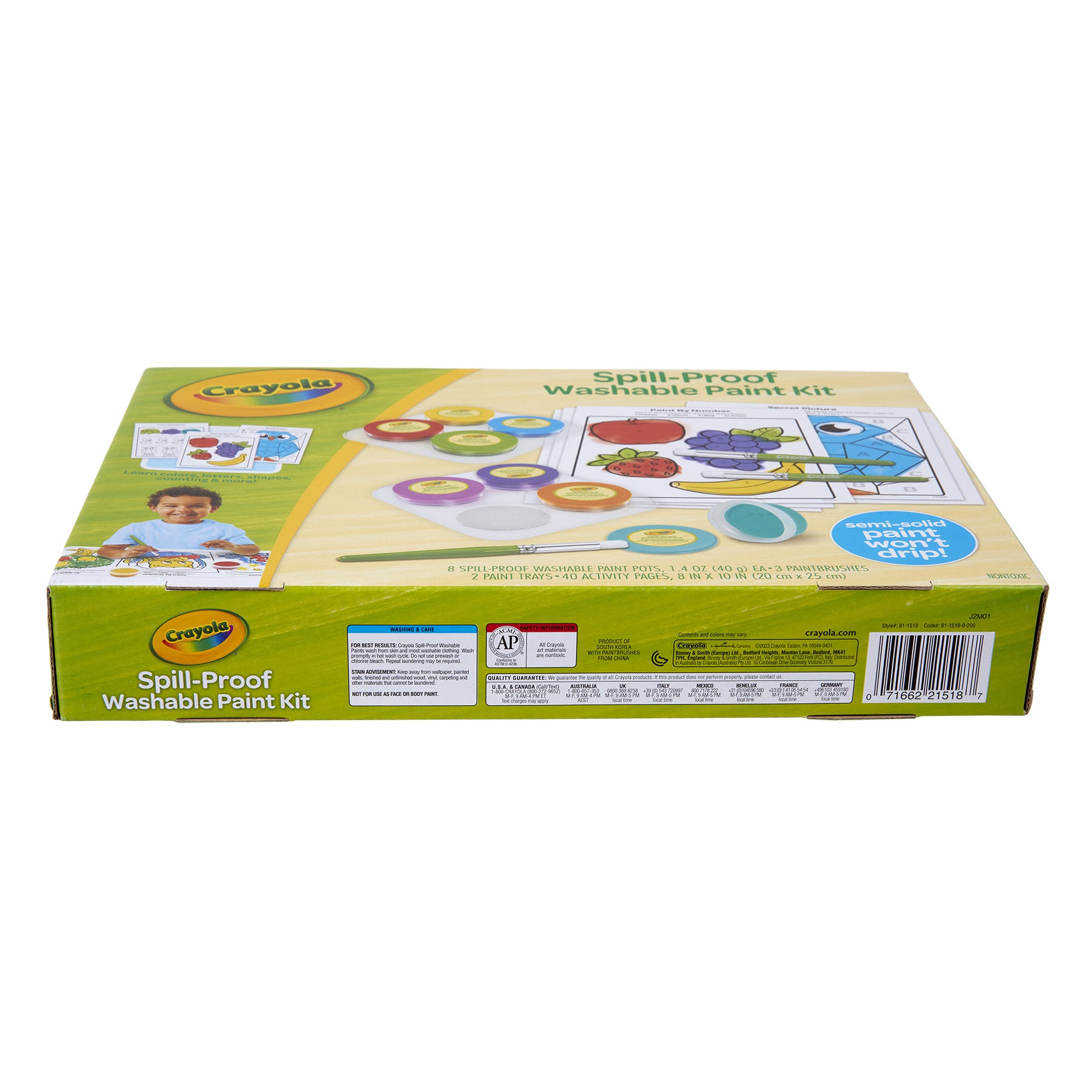Spill-Proof Washable Paint Kit