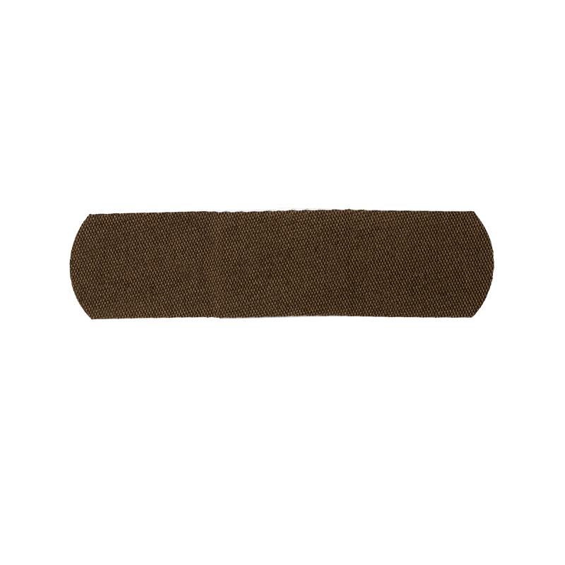 ColorFit Adhesive Fabric Bandages - Dark Brown, 3/4" x 3" - 100 pcs per Box/24 Boxes per Case