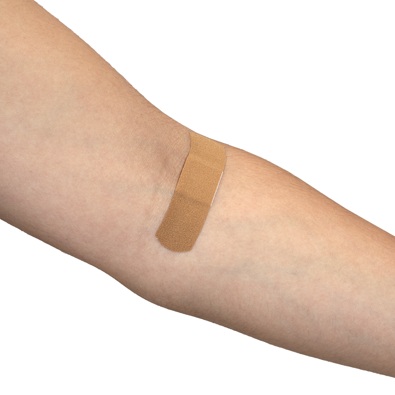 ColorFit Adhesive Fabric Bandages - Brown, 3/4" x 3" - 100 pcs per Box/24 Boxes per Case