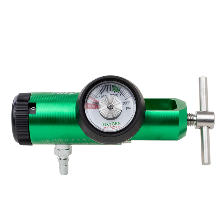 CGA 870 Mini Oxygen Regulator - 0-25 LPM - 5 per Case
