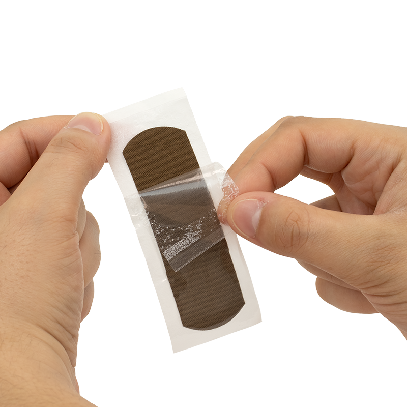 ColorFit Adhesive Fabric Bandages - Dark Brown, 1” x 3” - 100 pcs per Box/24 Boxes per Case