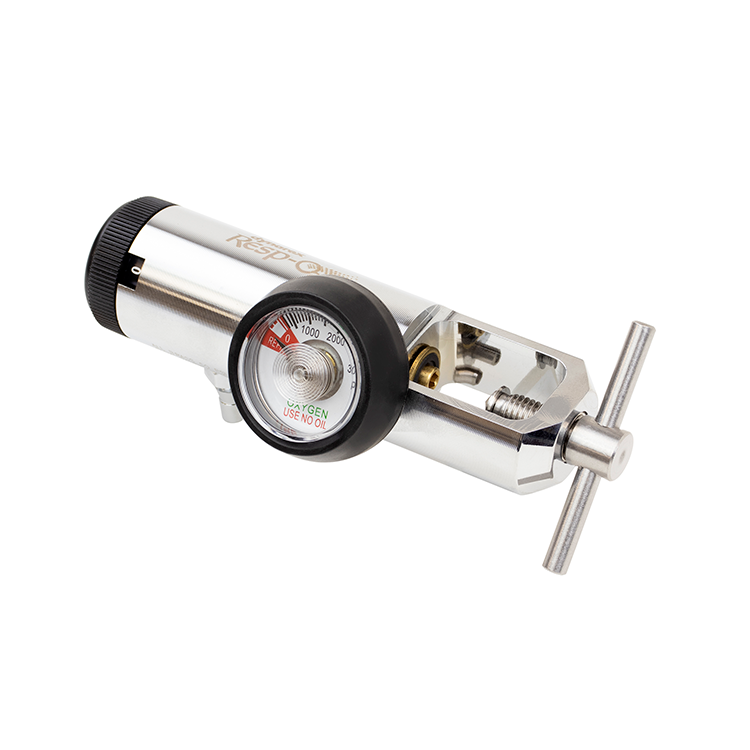 CGA 870 Oxygen Regulator - All Brass - 0-25 LPM - 5 per Case