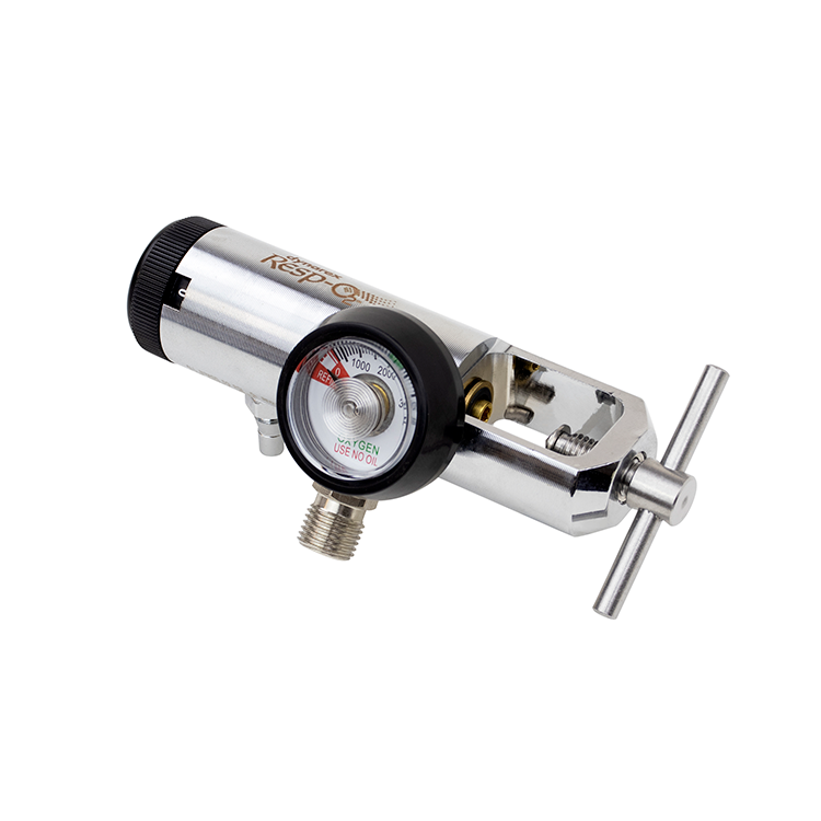 CGA 870 Oxygen Regulator - All Brass - 2-DISS Outlet - 0-25 - 5 per Case