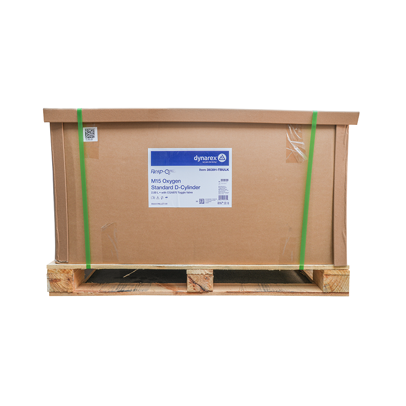 M15 - Oxygen D-Cylinder, Post Valve Standard, 2.89L - 81 pcs per Pallet