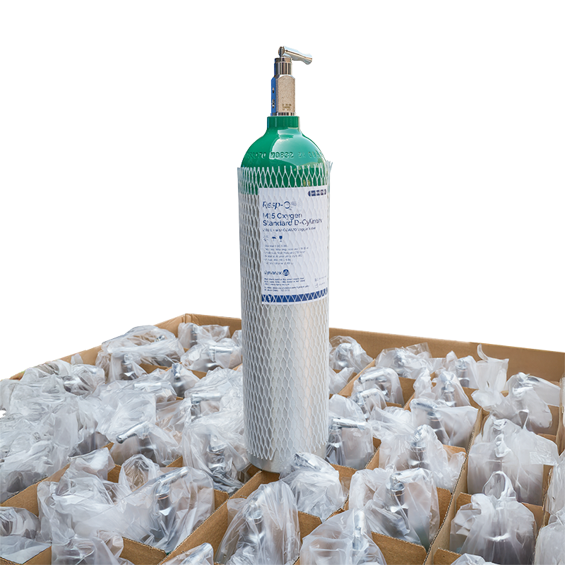 M15 - Oxygen D-Cylinder, Post Valve Standard, 2.89L - 81 pcs per Pallet
