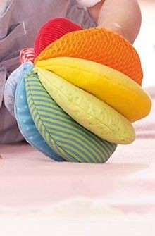 HABA Rainbow Fabric Baby Ball with 8 Different Sensory Effects