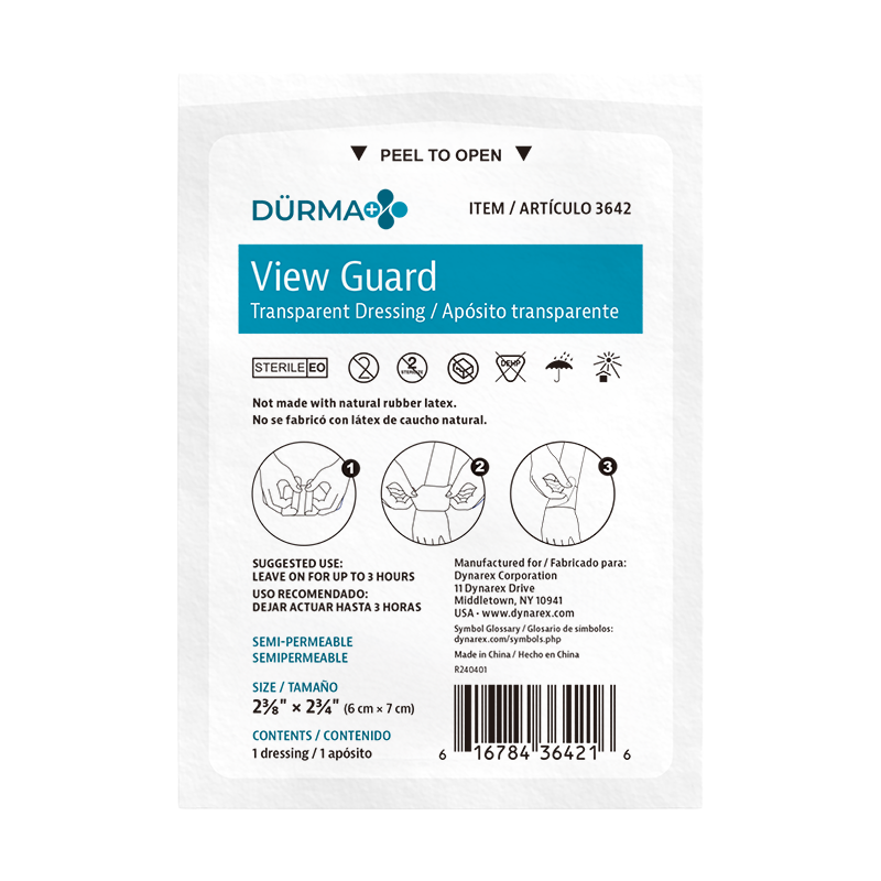View Guard Transparent Dressings - Sterile, 2 3/8" x 2 3/4" - 100 pcs per Box/4 Boxes per Case
