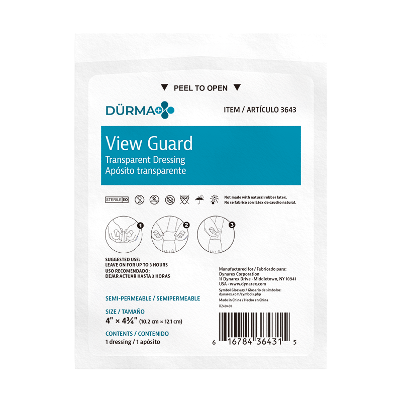 View Guard Transparent Dressings - Sterile, 4" x 4 3/4" - 50 pcs per Box/4 Boxes per Case