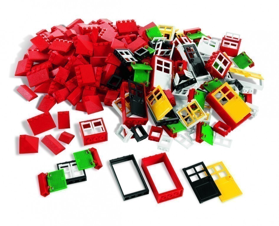 Lego Türen, Fenster Und Dachsteine 9386 - 278 Elemente Für Kinder Ab 4 Jahren!