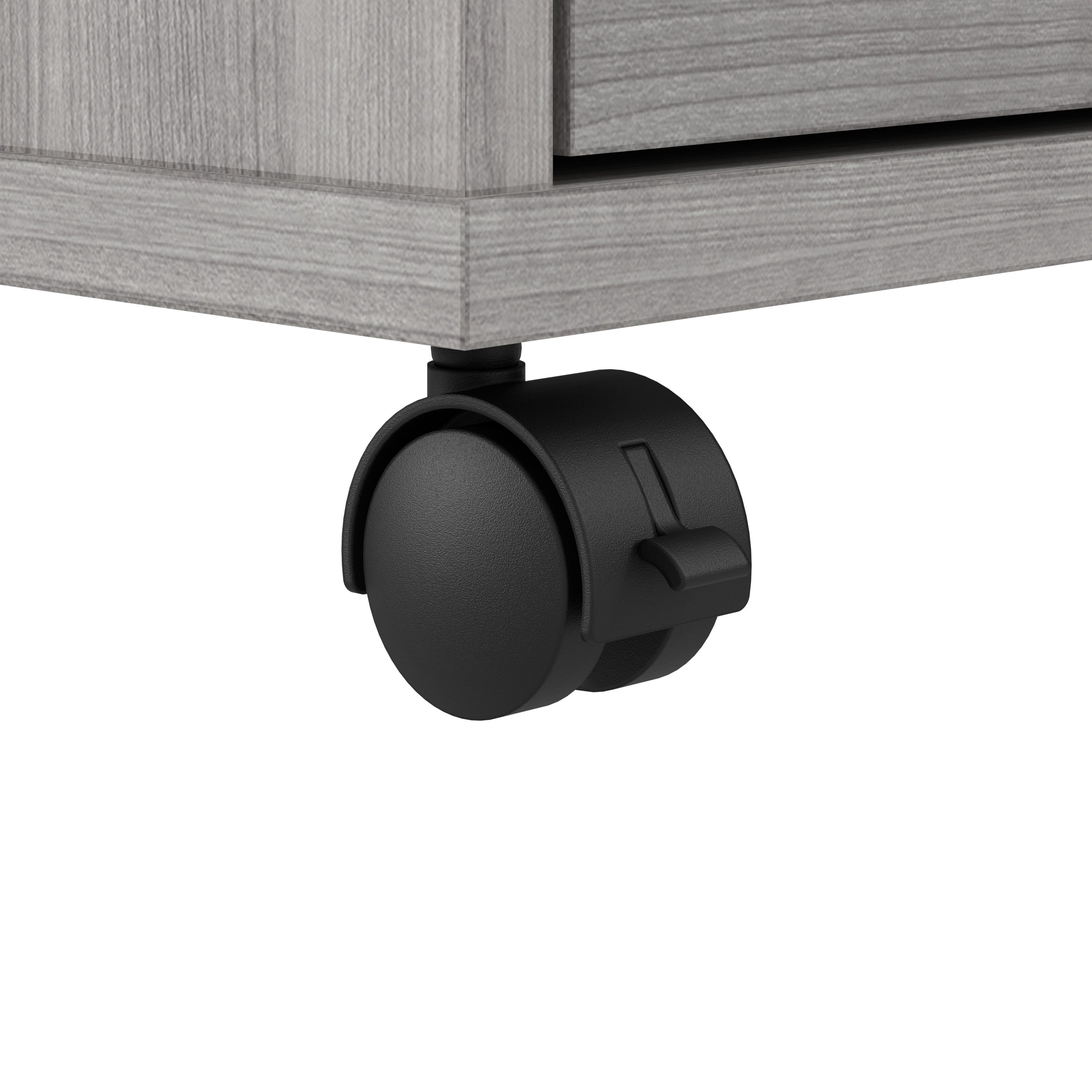 Bush Business Furniture Hustle 4 Person L Shaped Desk with Mobile File Cabinets, Power Grommets, and Privacy Screens in Platinum Gray - 71.02" Width x 23.34" Depth x 30.07" Height