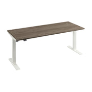 Bush Business Furniture Move 40 Series 72W x 30D Electric Height Adjustable Standing Desk in Modern Hickory with White Base - 71.02" Width x 29.37" Depth x 28.17" Height