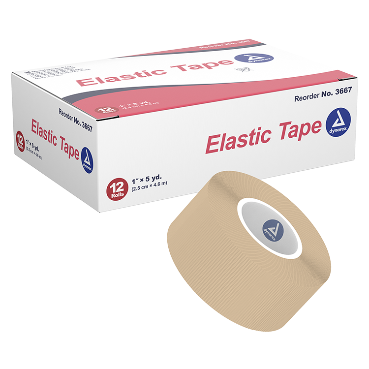Elastic Tape, 1" x 5 yd, 12/12/cs - 12 pcs per Box/12 Boxes per Case