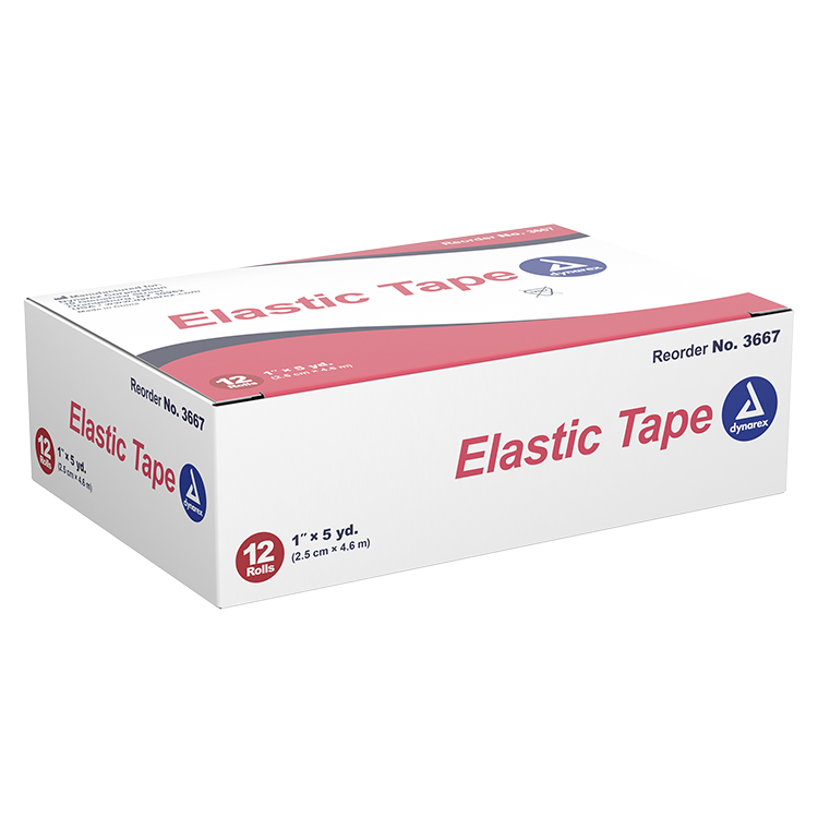Elastic Tape, 1" x 5 yd, 12/12/cs - 12 pcs per Box/12 Boxes per Case
