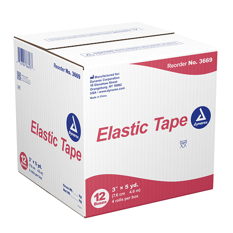 Elastic Tape, 3" x 5 yd, 12/4/cs - 4 pcs per Box/12 Boxes per Case