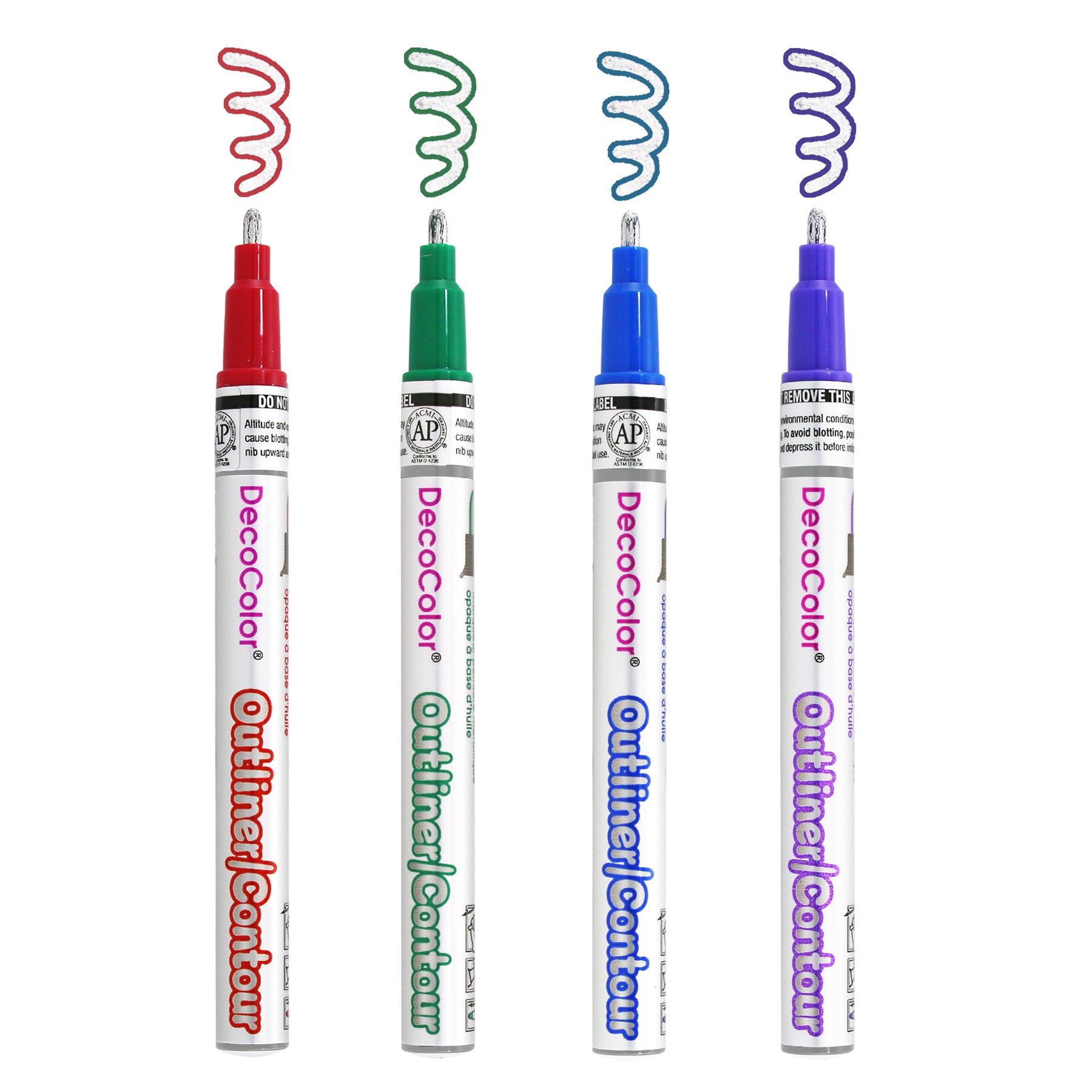 DecoColor® Outliner Oil-Based Fine Point Marker, Pack o f 4
