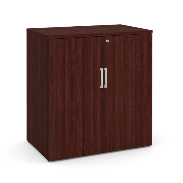 OfficeSource Storage & Wardrobe Cabinets Storage Cabinet - 35.5"W x 22"D - Mahogany