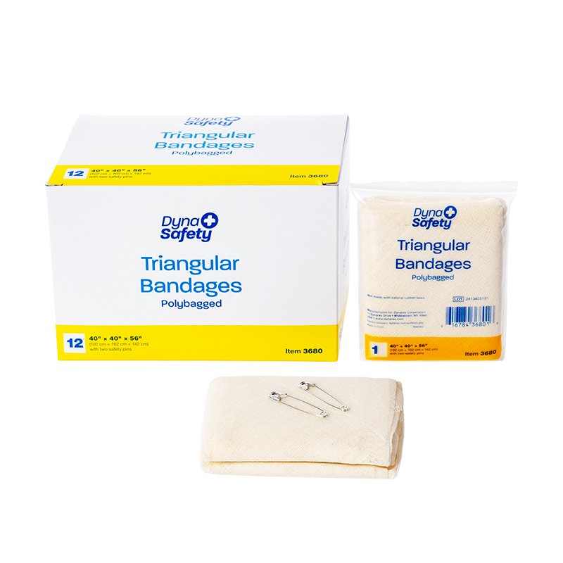 Triangular Bandages, 40" x 40" x 56" - 12 Cotton Bandages per Case