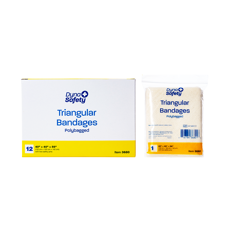 Triangular Bandages, 40" x 40" x 56" - 12 Cotton Bandages per Case