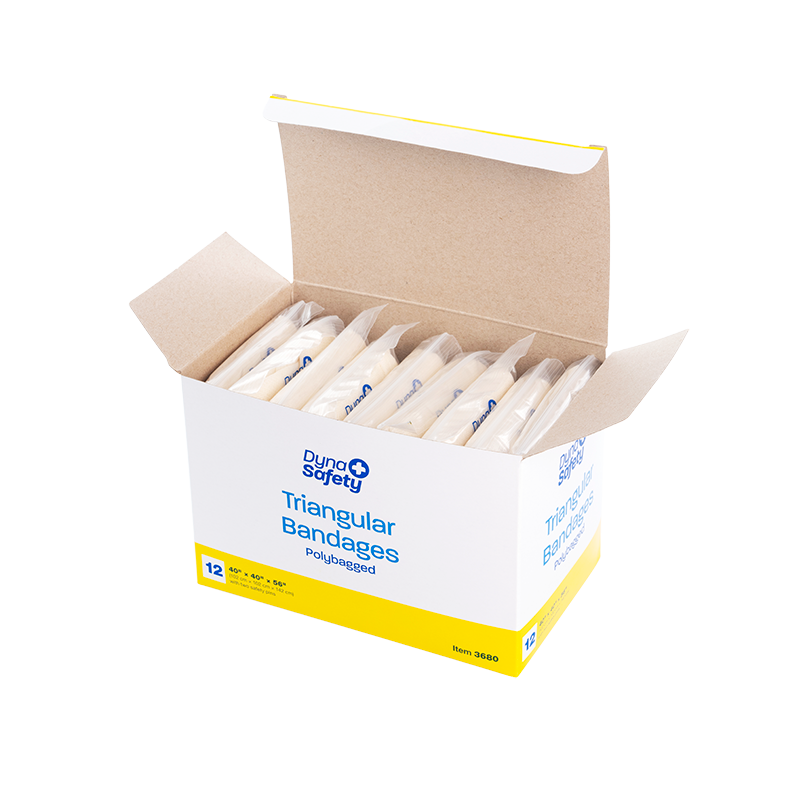 Triangular Bandages, 40" x 40" x 56" - 12 Cotton Bandages per Case