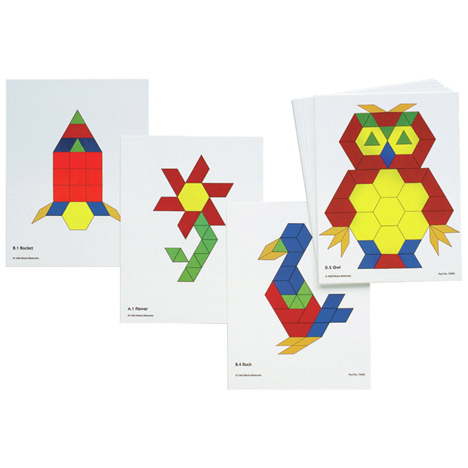 Pattern Blocks Kit - Activity Cards, Blocks & Trays