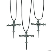 Nail Cross Necklaces - 12 Pieces